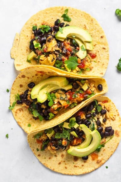 Vegetarian Breakfast Tacos Recipe with Corn Tortillas
