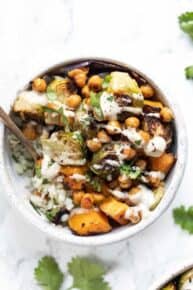 Miso Roasted Vegetables with Cauliflower Rice