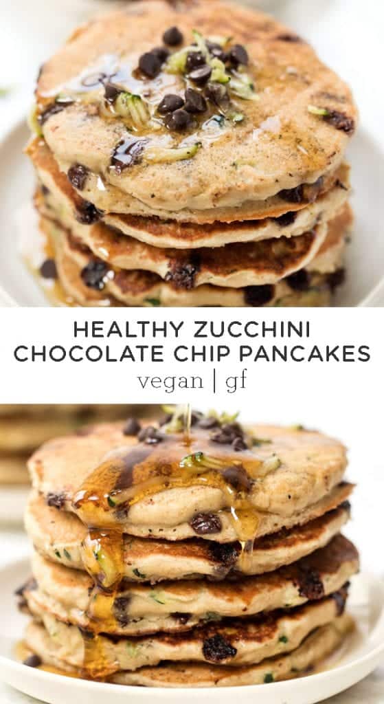Zucchini Chocolate Chip Pancakes